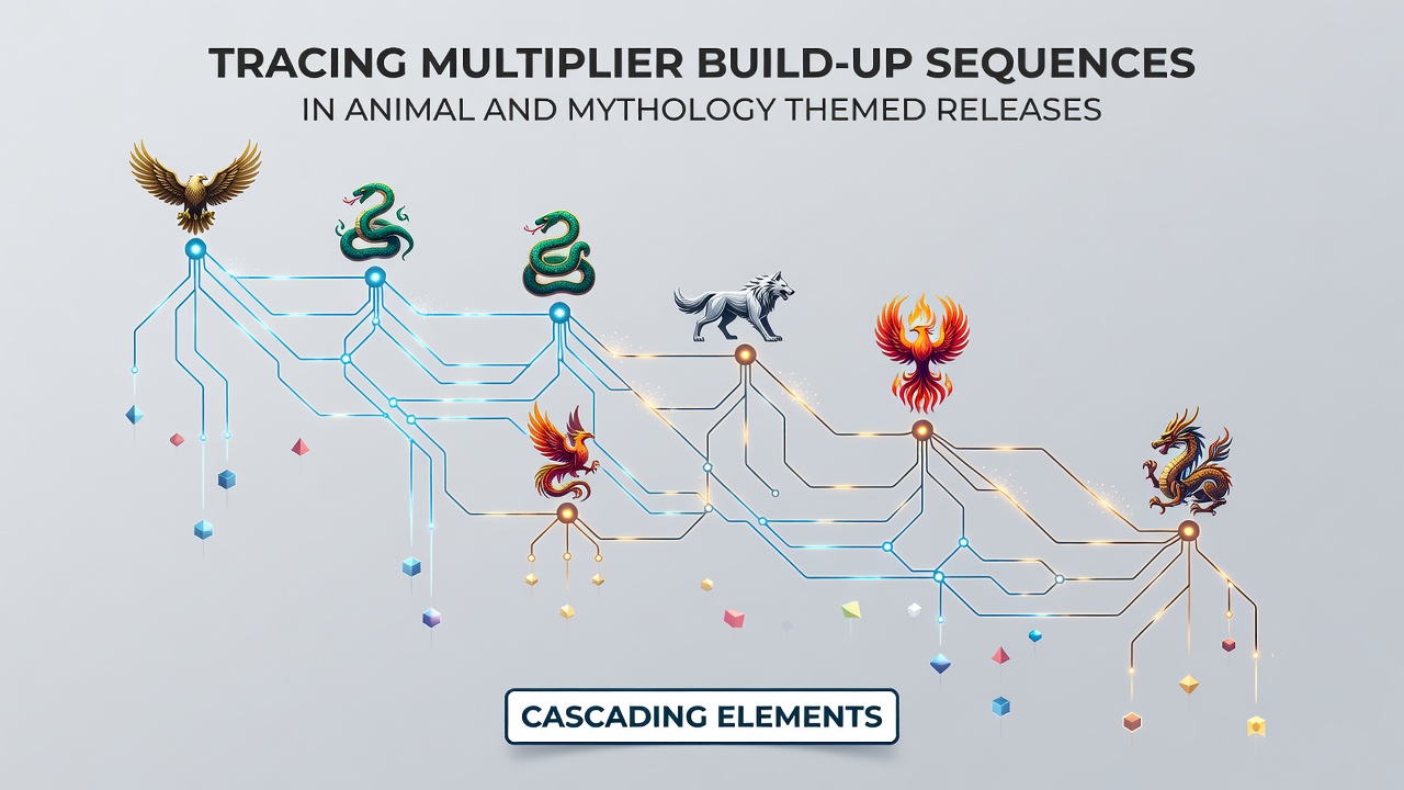 Tracing Multiplier Build-Up Sequences in Animal and Mythology Themed Releases with Cascading Elements